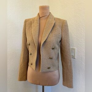 L’agence tan cropped blazer